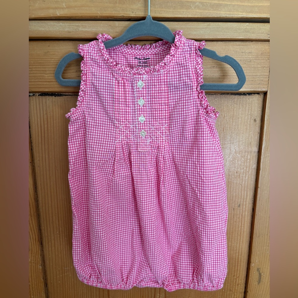 Ralph Lauren Hot Pink 6 Month Gingham Bubble